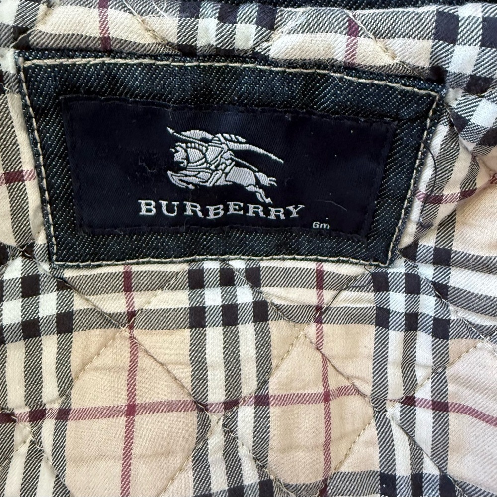 Burberry Baby kid vest jacket Jean denim 3/6 months lightly fleeced blue - Picture 3 of 5